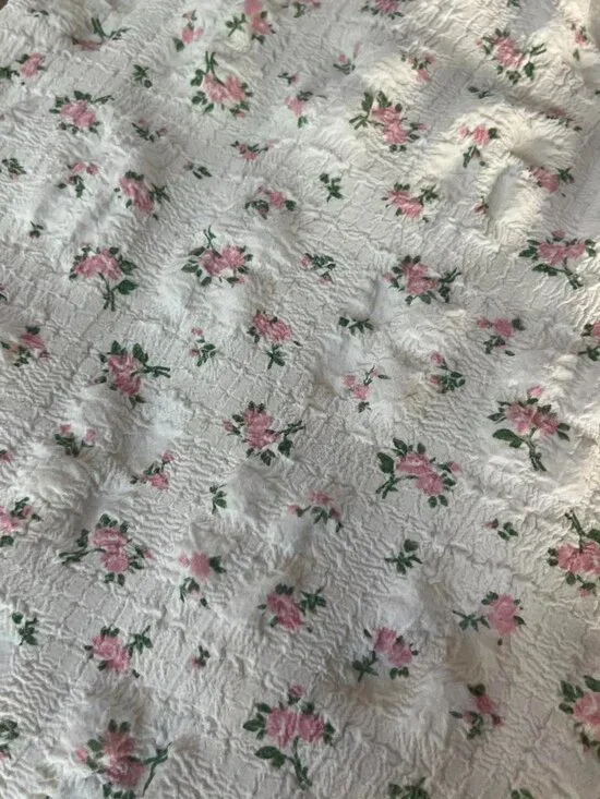 Source Unknown White Floral Seersucker Pants - Picture 5 of 5